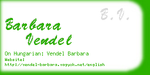 barbara vendel business card